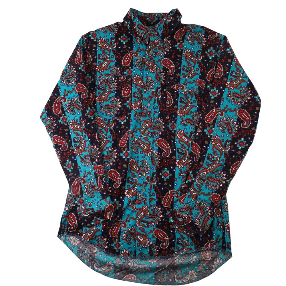 Vintage Wrangler Aztec Paisley Southwestern Button Up Shirt